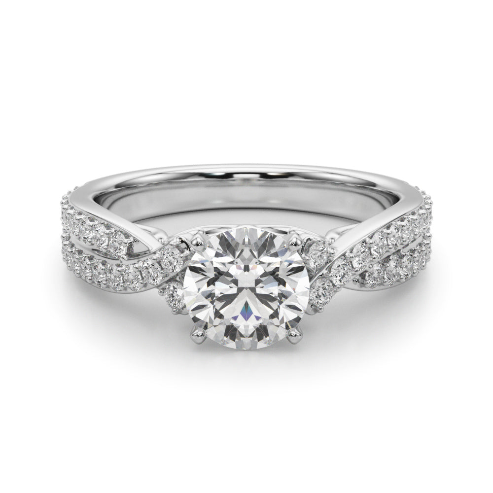 Twist Pavé Diamond Engagement Ring (1/2 ct. tw.)