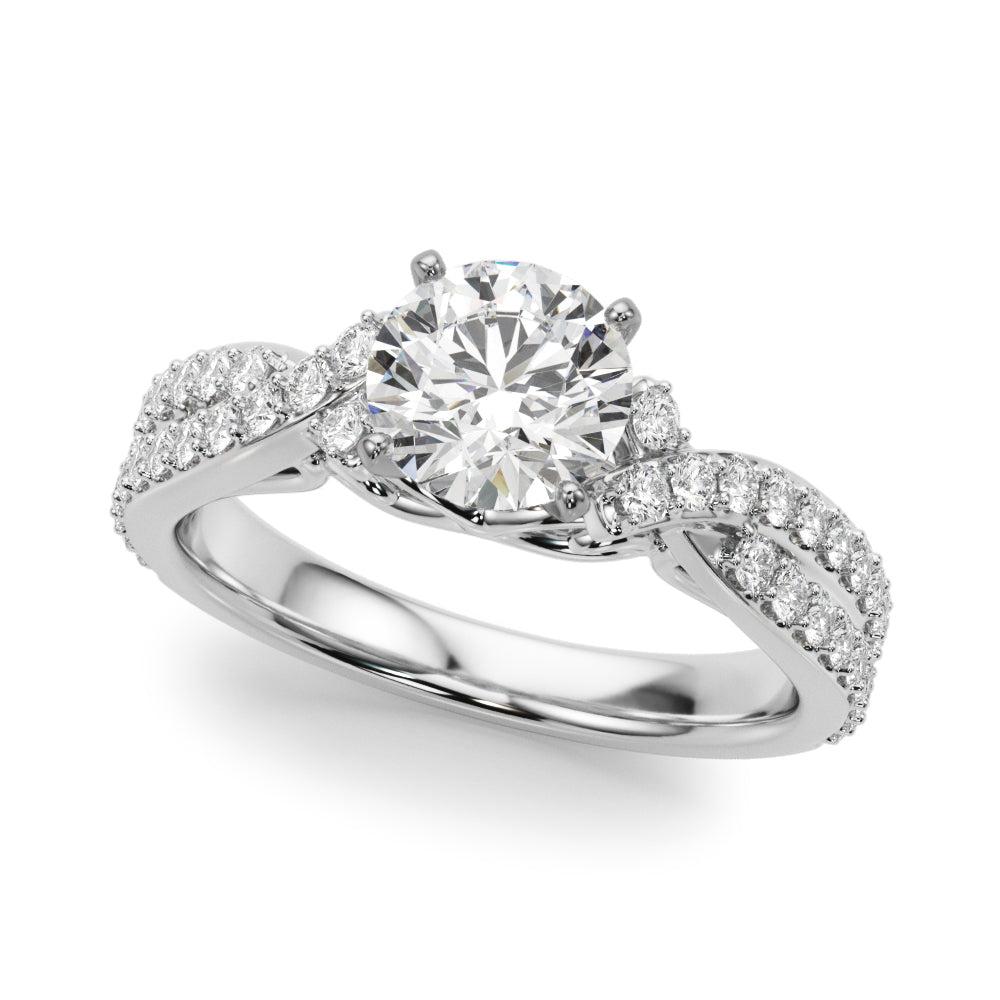 Twist Pavé Diamond Engagement Ring (1/2 ct. tw.)