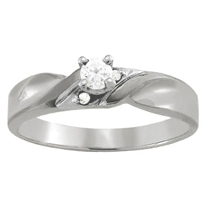 Twist Diamond Engagement Ring (1/20 ct. tw.)