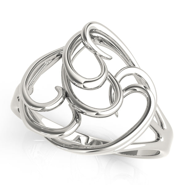 Sculpted Openwork Heart Ring