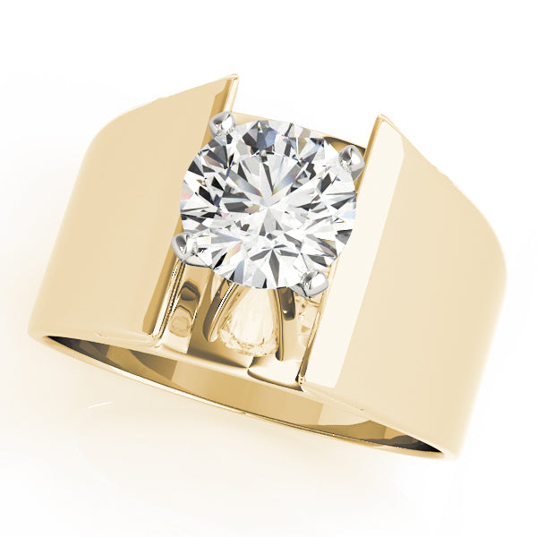Architectural Solitaire Diamond Engagement Ring