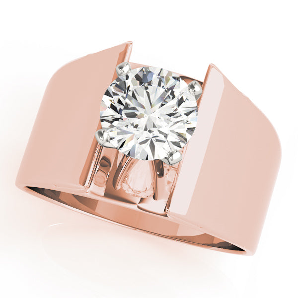 Architectural Solitaire Diamond Engagement Ring