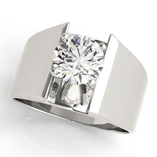 Architectural Solitaire Diamond Engagement Ring