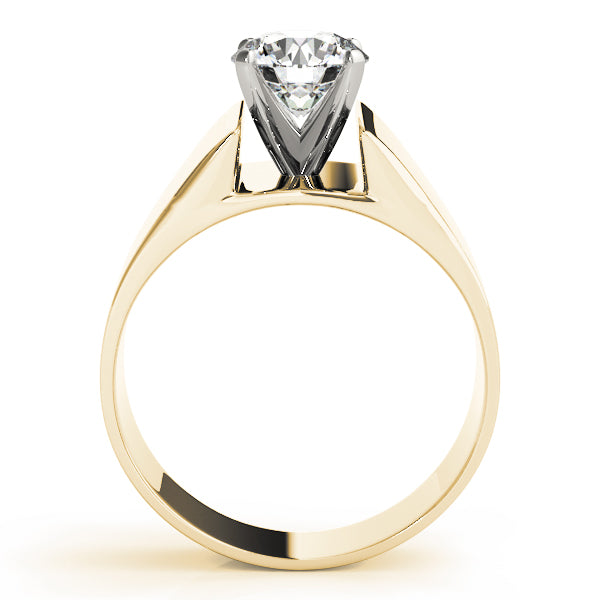 Architectural Solitaire Diamond Engagement Ring