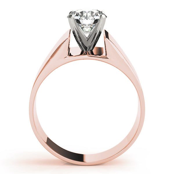 Architectural Solitaire Diamond Engagement Ring
