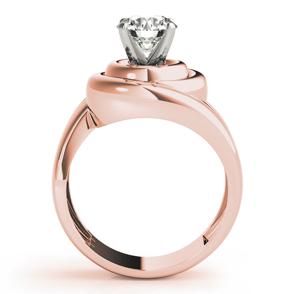 Modern Bezel Twist Solitaire Engagement Ring