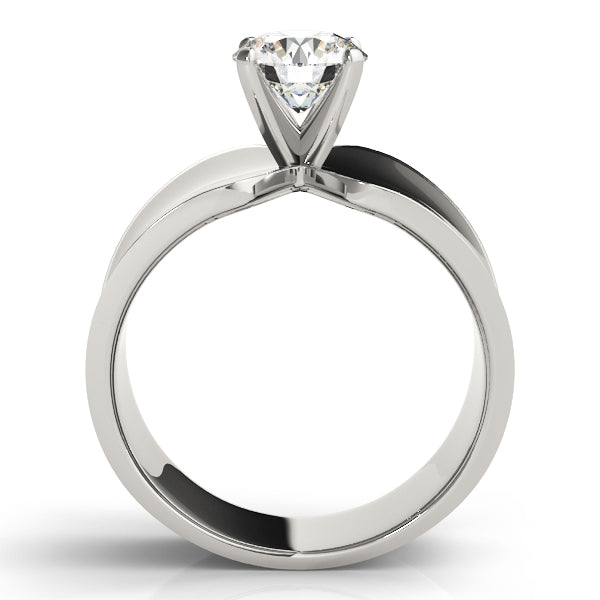 Sculpted Solitaire Diamond Engagement Ring
