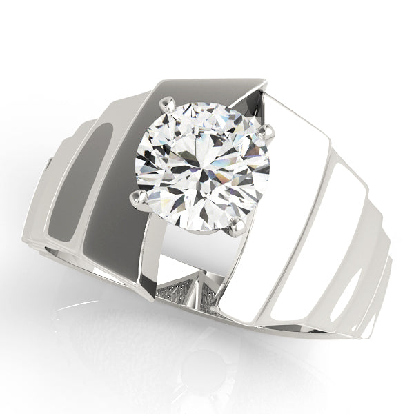 Architectural Solitaire Engagement Ring