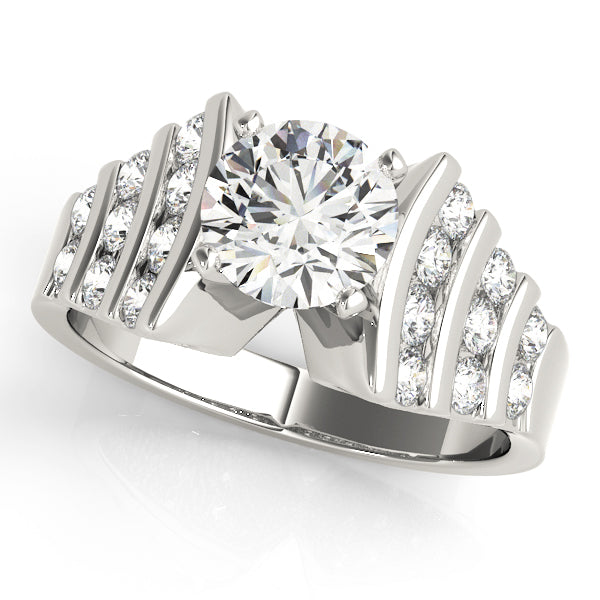 Channel-Set Split-Shoulder Diamond Engagement Ring (1/2 ct. tw.)