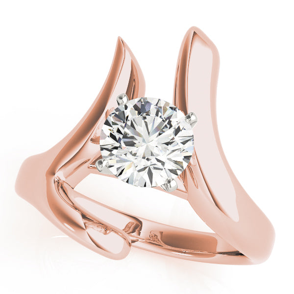Architectural Split-Shank Solitaire Engagement Ring