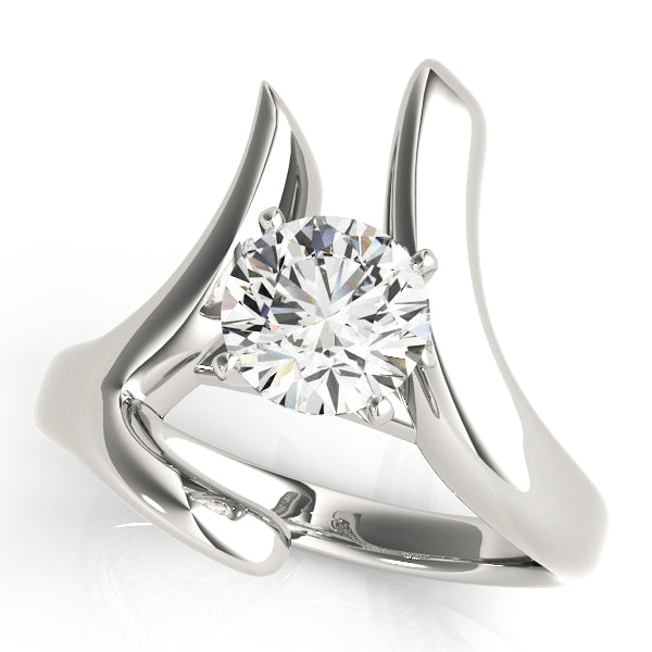 Architectural Split-Shank Solitaire Engagement Ring
