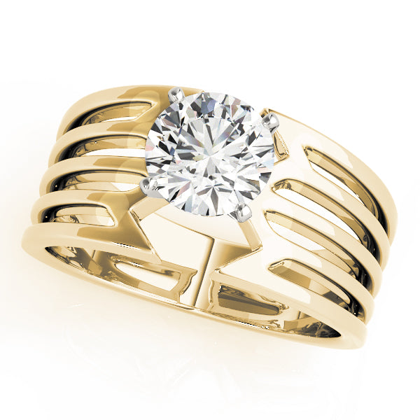 Sculpted Split Shank Engagement Ring