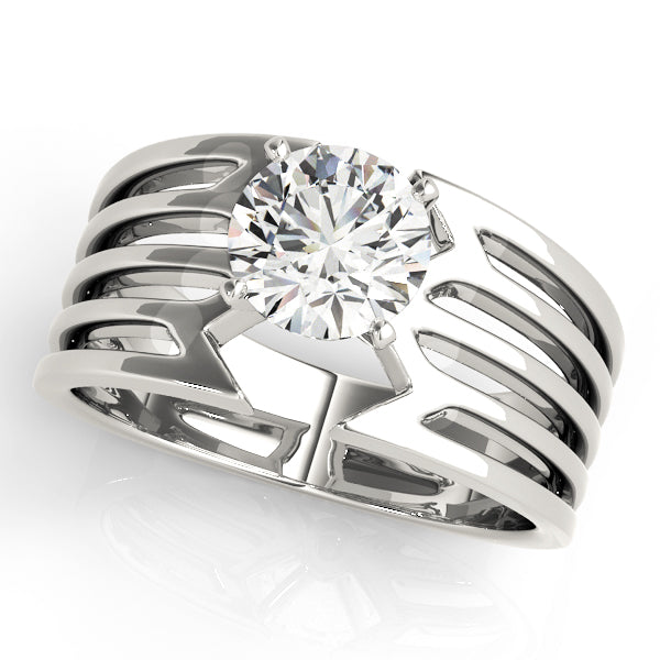 Sculpted Split Shank Engagement Ring