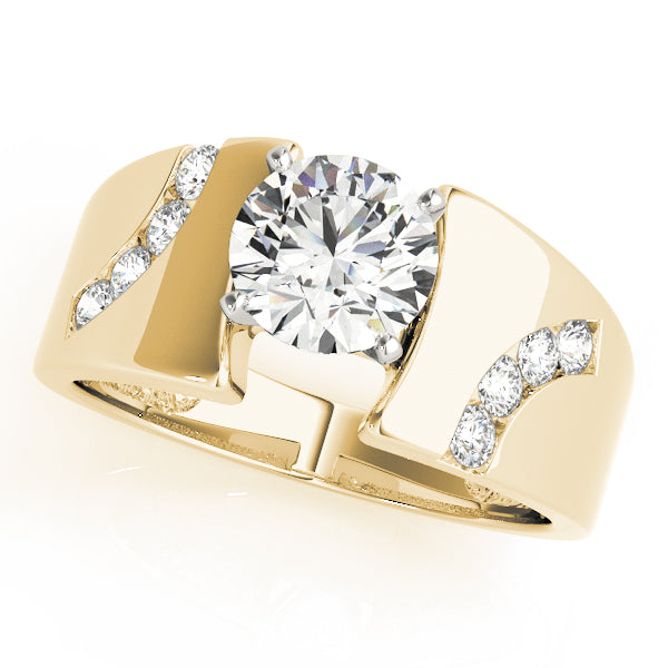 Architectural Channel-Set Diamond Engagement Ring (1/5 ct. tw.)