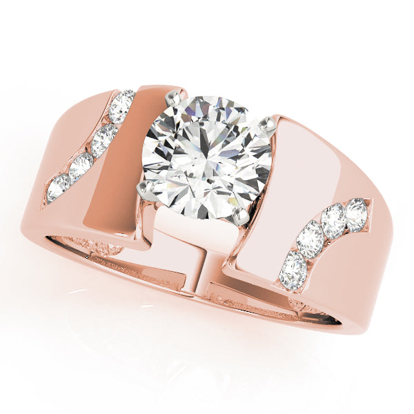 Architectural Channel-Set Diamond Engagement Ring (1/5 ct. tw.)