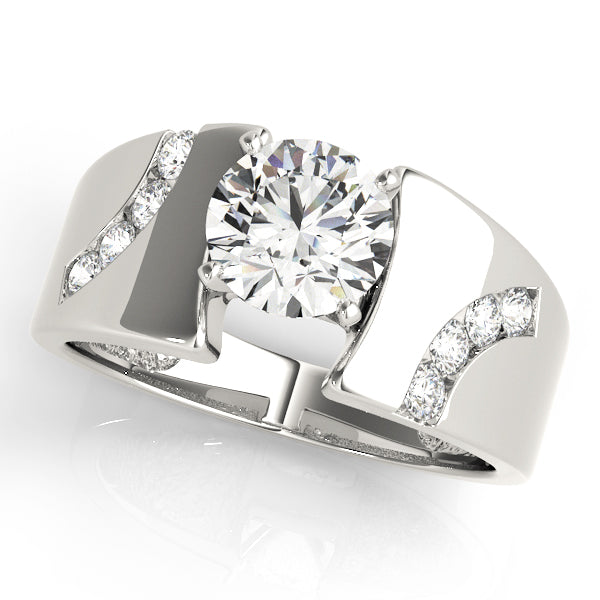 Architectural Channel-Set Diamond Engagement Ring (1/5 ct. tw.)