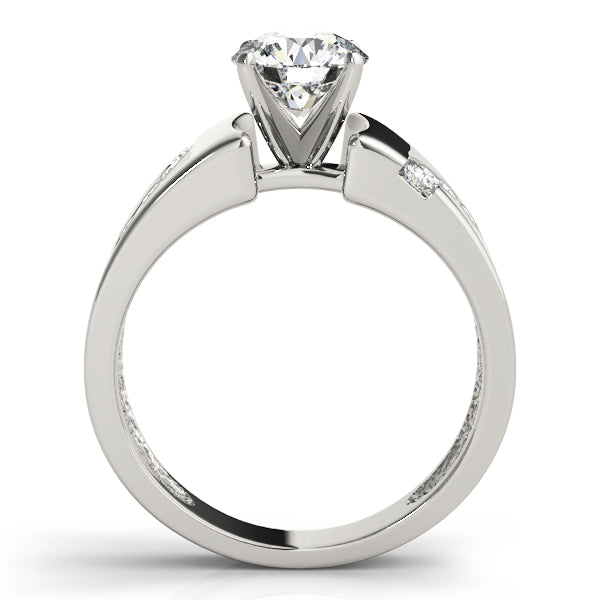 Architectural Channel-Set Diamond Engagement Ring (1/5 ct. tw.)