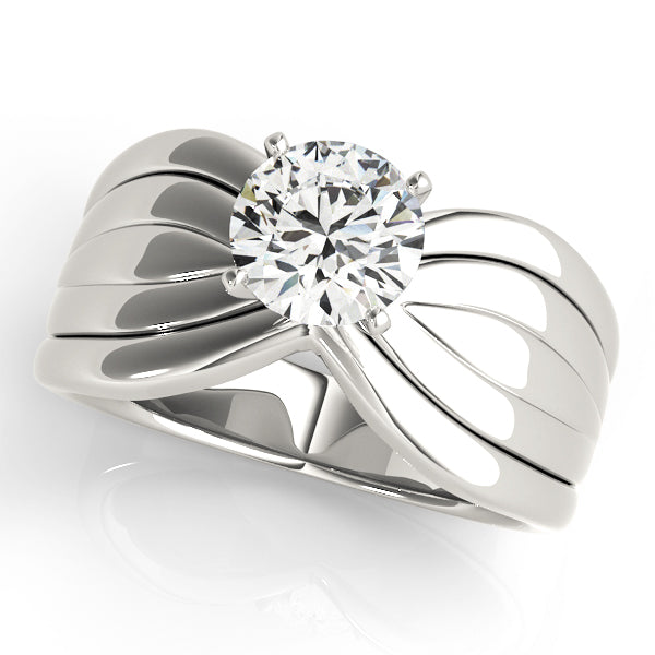 Architectural Split Shank Engagement Ring