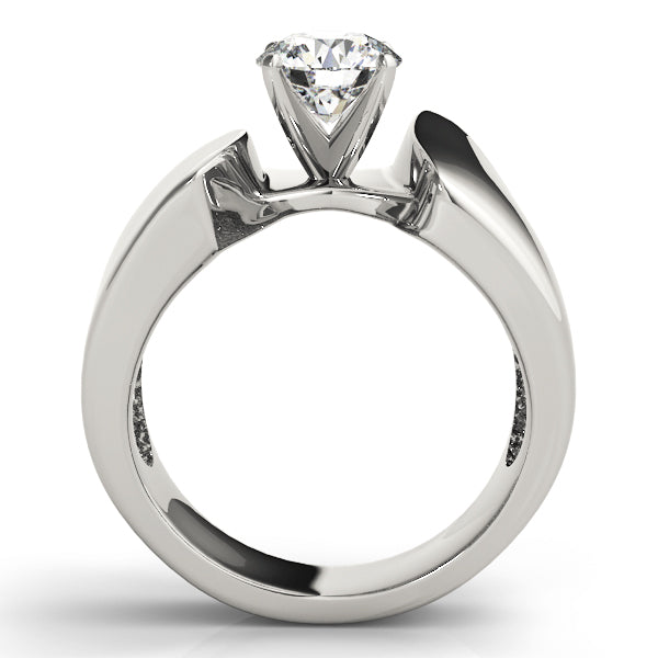 Architectural Solitaire Diamond Engagement Ring