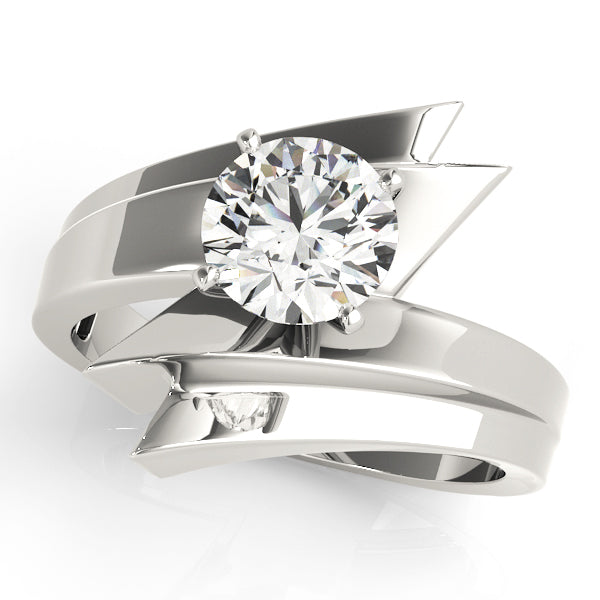 Modern Bypass Diamond Engagement Ring