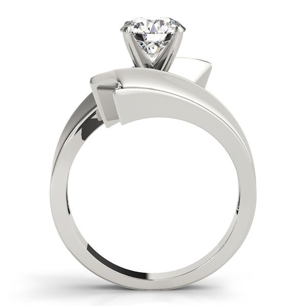 Modern Bypass Diamond Engagement Ring