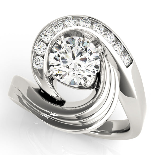 Architectural Channel-Set Diamond Engagement Ring (1/4 ct. tw.)