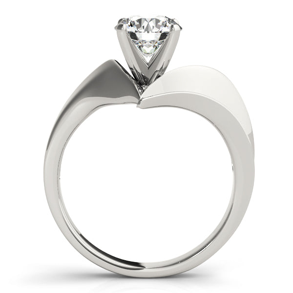 Modern Sculpted Solitaire Engagement Ring