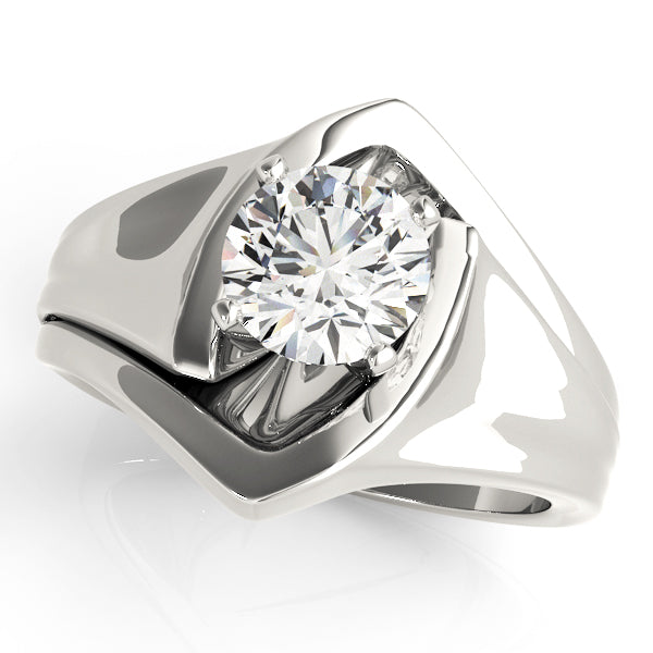 Architectural Solitaire Engagement Ring