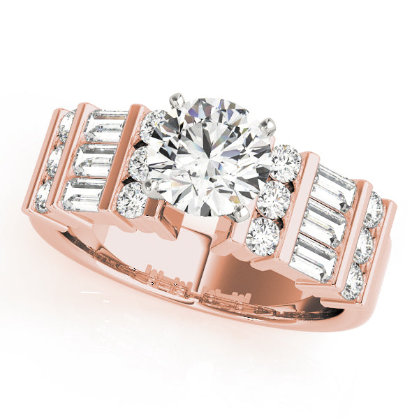 Channel-Set Baguette and Round Diamond Engagement Ring (3/4 ct. tw.)