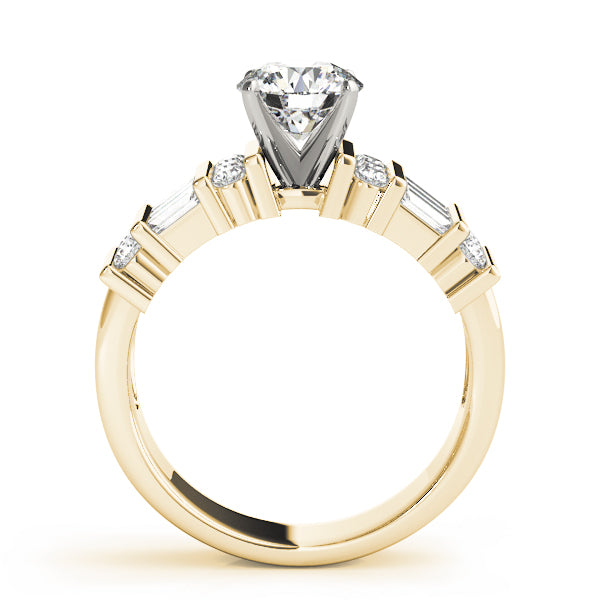 Channel-Set Baguette and Round Diamond Engagement Ring (3/4 ct. tw.)