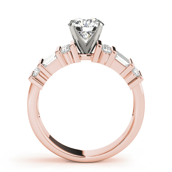 Channel-Set Baguette and Round Diamond Engagement Ring (3/4 ct. tw.)