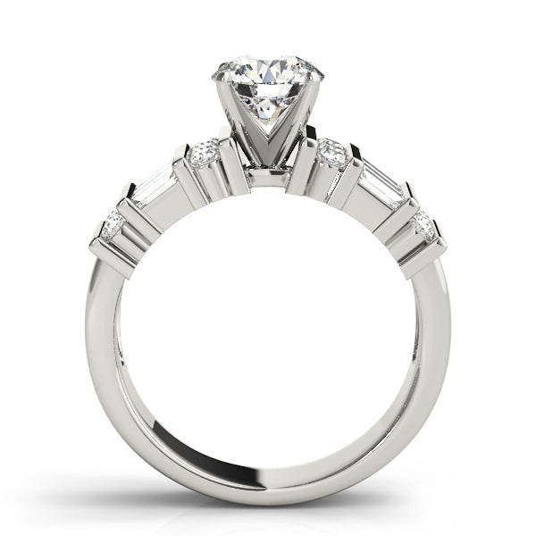 Channel-Set Baguette and Round Diamond Engagement Ring (3/4 ct. tw.)