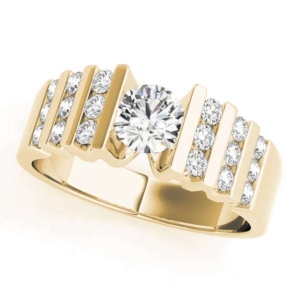 Architectural Stepped Diamond Engagement Ring (1/2 ct. tw.)