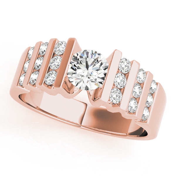Architectural Stepped Diamond Engagement Ring (1/2 ct. tw.)