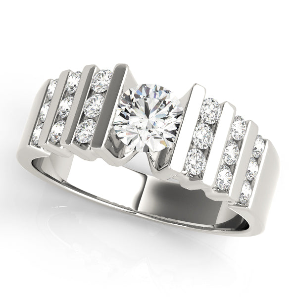 Architectural Stepped Diamond Engagement Ring (1/2 ct. tw.)