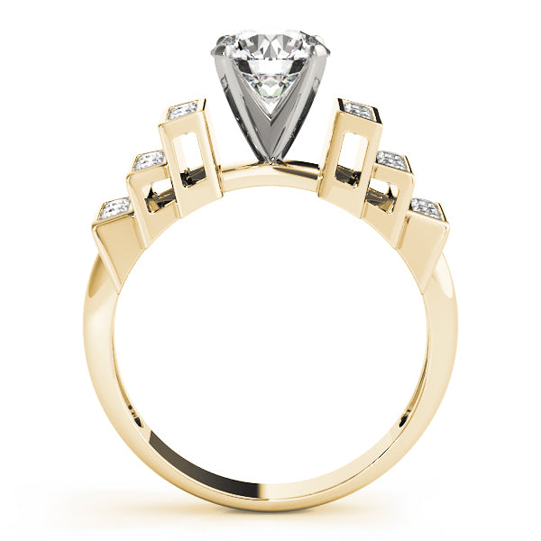 Geometric Channel-Set Diamond Engagement Ring (1/3 ct. tw.)