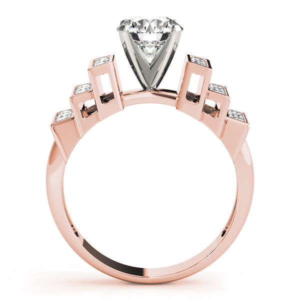Geometric Channel-Set Diamond Engagement Ring (1/3 ct. tw.)
