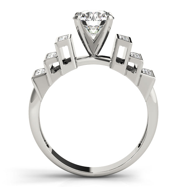 Geometric Channel-Set Diamond Engagement Ring (1/3 ct. tw.)