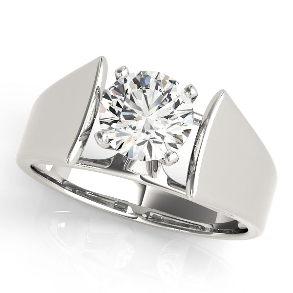 Architectural Solitaire Engagement Ring