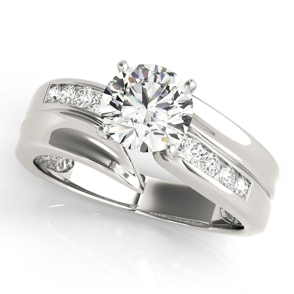 Channel-Set Diamond Split Shank Engagement Ring (1/5 ct. tw.)