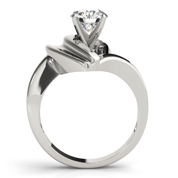 Sculpted Solitaire Diamond Engagement Ring