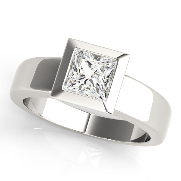 Architectural Bezel Solitaire Engagement Ring (3/8 ct. tw.)