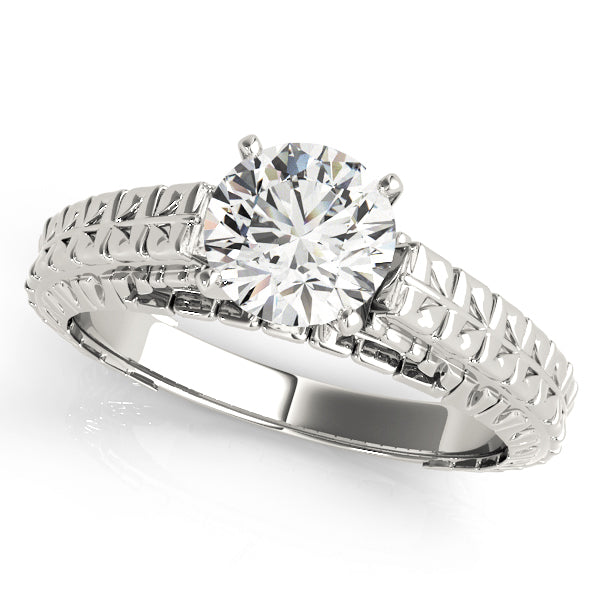Architectural Lattice Engagement Ring