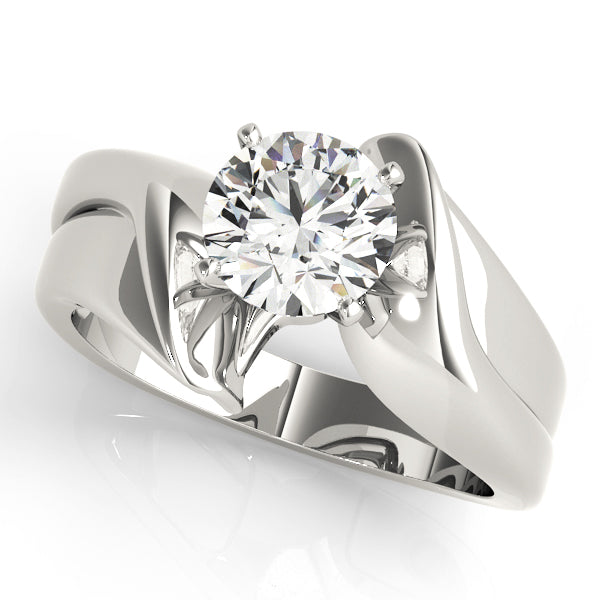 Twist Diamond Engagement Ring