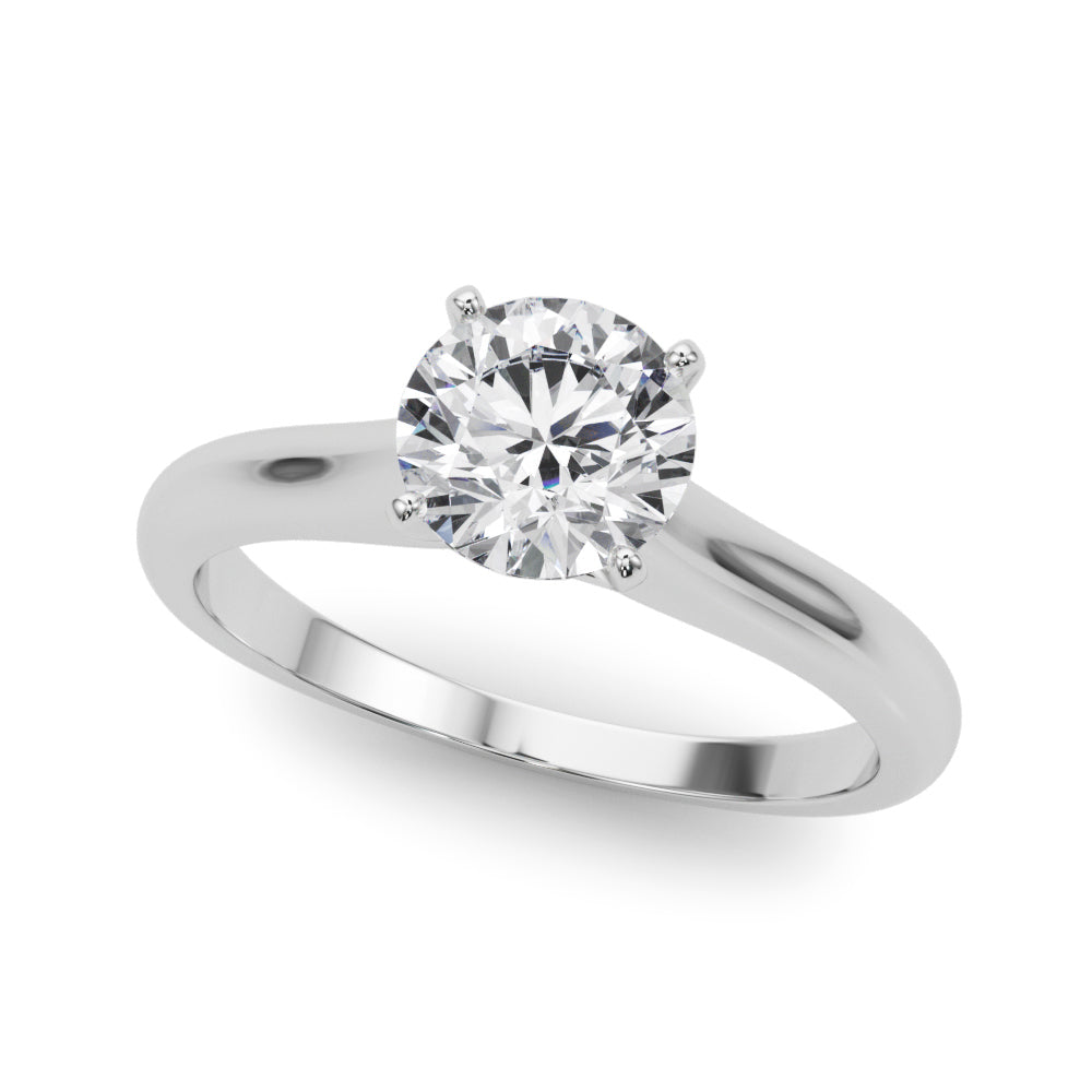 Classic Four-Prong Solitaire Diamond Engagement Ring