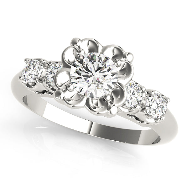 Floral Motif Diamond Engagement Ring (1/4 ct. tw.)