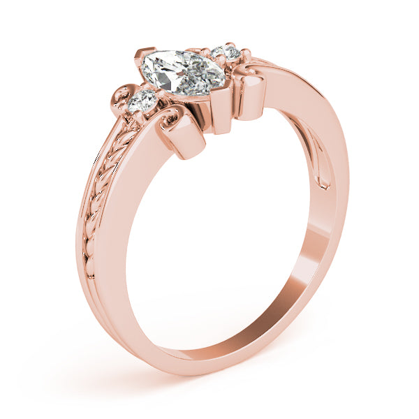 Romantic Scroll Accent Diamond Engagement Ring (1/20 ct. tw.)