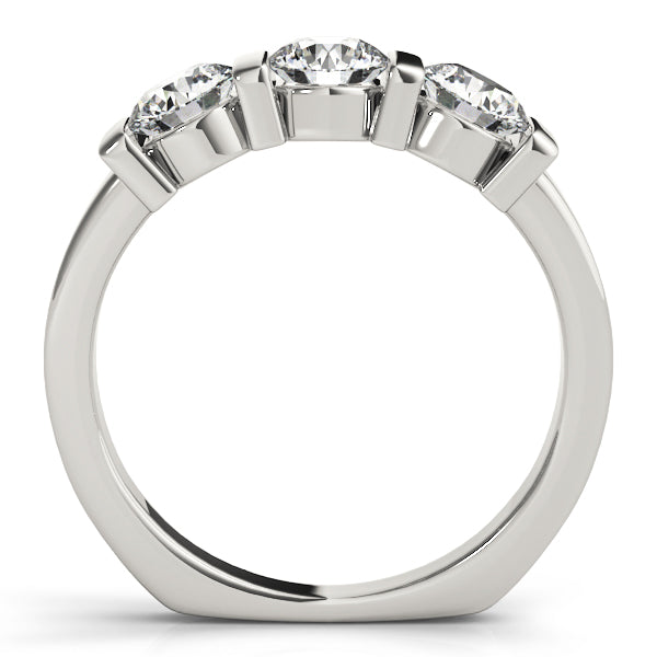 Three-Stone Channel-Set Diamond Engagement Ring