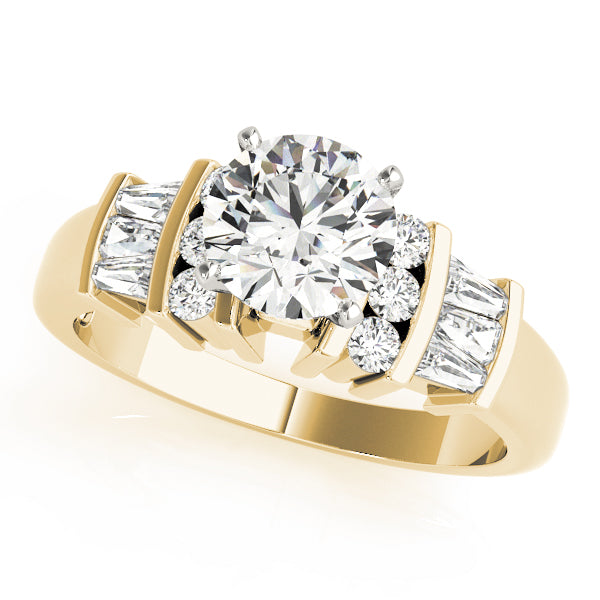 Channel-Set and Split-Shank Diamond Engagement Ring (1/2 ct. tw.)