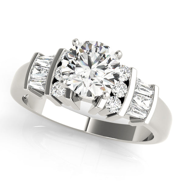 Channel-Set and Split-Shank Diamond Engagement Ring (1/2 ct. tw.)